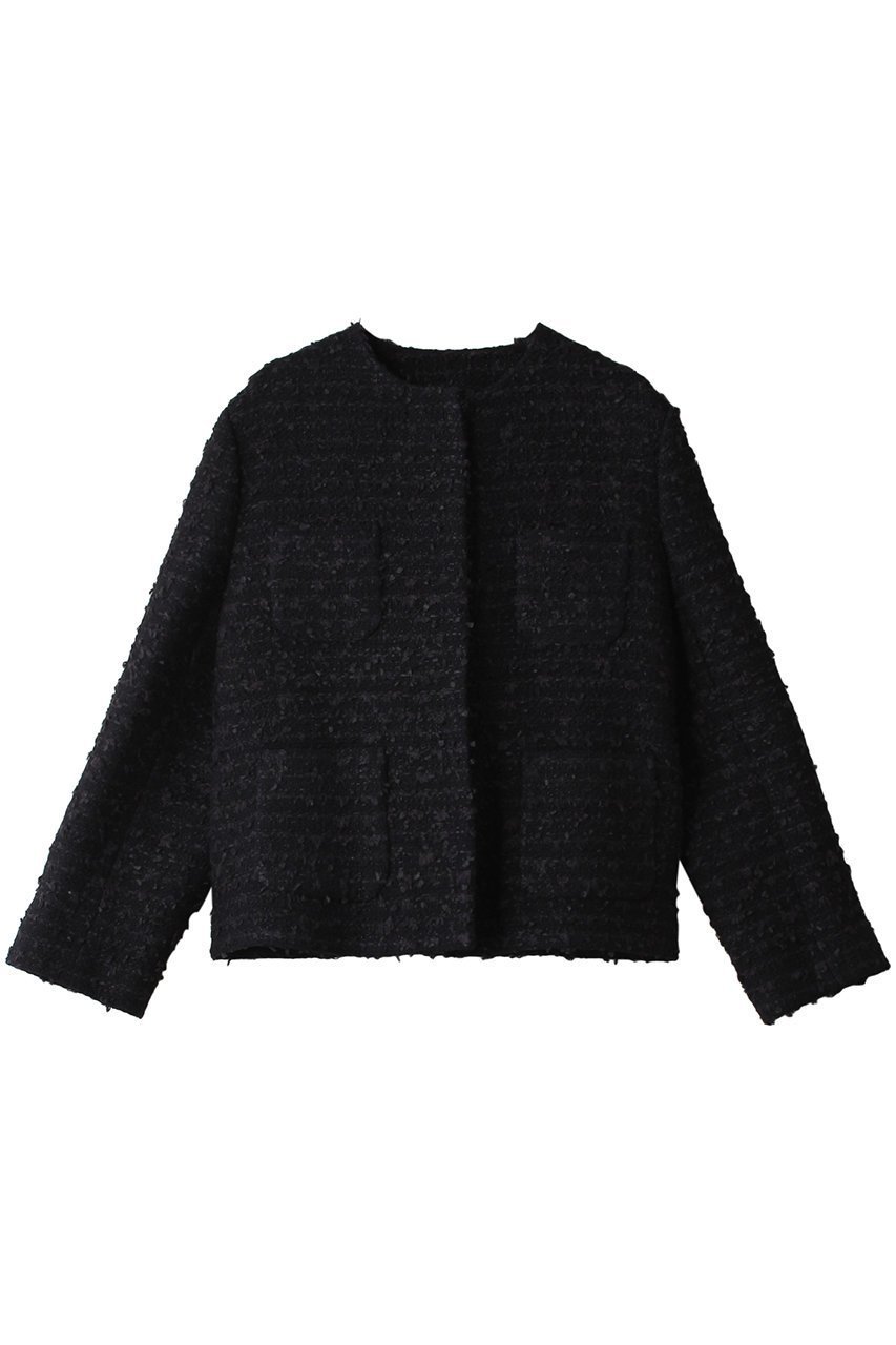 【ジェイドット/j.】のスラブ綿ツイードノーカラージャケット インテリア・キッズ・メンズ・レディースファッション・服の通販 founy(ファニー) ファッション Fashion レディースファッション Fashion for Women アウター Coat / Outerwear Collection レディースジャケット・軽アウター Jackets ノーカラージャケット / シンプル上品コーデ Collarless Jackets オーガニック Organic Cotton シンプル Simple, Minimal ジャケット Jacket, Outerwear ツイード Twill, Twill Weave ボックス Boxy, Box Shape 再入荷 Restock / Back in Stock ネイビー|ID: prp329100004657415 ipo3291000000035969537