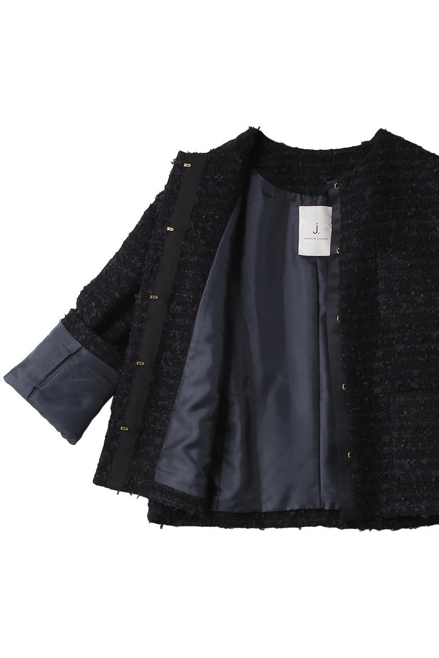 【ジェイドット/j.】のスラブ綿ツイードノーカラージャケット 人気、トレンドファッション・服の通販 founy(ファニー) ファッション Fashion レディースファッション Fashion for Women アウター Coat / Outerwear Collection レディースジャケット・軽アウター Jackets ノーカラージャケット / シンプル上品コーデ Collarless Jackets オーガニック Organic Cotton シンプル Simple, Minimal ジャケット Jacket, Outerwear ツイード Twill, Twill Weave ボックス Boxy, Box Shape 再入荷 Restock / Back in Stock other-6|ID: prp329100004657415 ipo3291000000035969542