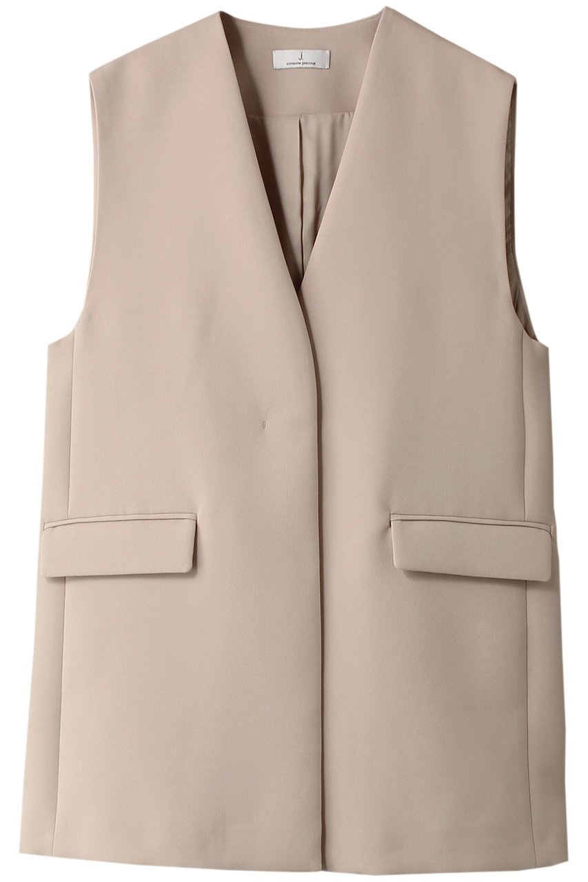 【ジェイドット/j.】のマトラッセクロスノーカラージレ インテリア・キッズ・メンズ・レディースファッション・服の通販 founy(ファニー) ファッション Fashion レディースファッション Fashion for Women アウター Coat / Outerwear Collection レディースジャケット・軽アウター Jackets カッティング Cutting Detail ジャケット Jacket, Outerwear ストレッチ Stretch, Stretchy Fabric ベスト Vest, Waistcoat ベージュ|ID: prp329100004657416 ipo3291000000033705377