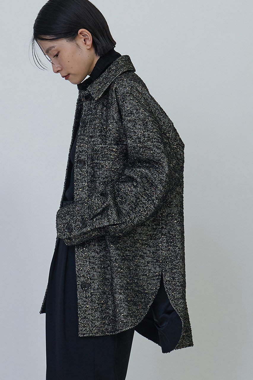 【プルミエ アロンディスモン/1er Arrondissement】のラメツイードシャツジャケット 人気、トレンドファッション・服の通販 founy(ファニー) 　ファッション　Fashion　レディースファッション　Fashion for Women　アウター　Coat / Outerwear Collection　レディースジャケット・軽アウター　Jackets　イタリア　Italy　ジャケット　Jacket, Outerwear　ツイード　Twill, Twill Weave　フォルム　Silhouette, Form　other-2|ID: prp329100004657418 ipo3291000000033691075
