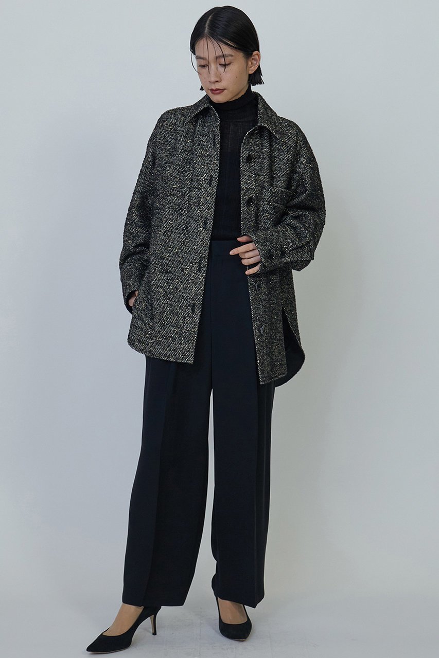 【プルミエ アロンディスモン/1er Arrondissement】のラメツイードシャツジャケット 人気、トレンドファッション・服の通販 founy(ファニー) 　ファッション　Fashion　レディースファッション　Fashion for Women　アウター　Coat / Outerwear Collection　レディースジャケット・軽アウター　Jackets　イタリア　Italy　ジャケット　Jacket, Outerwear　ツイード　Twill, Twill Weave　フォルム　Silhouette, Form　other-3|ID: prp329100004657418 ipo3291000000033691076