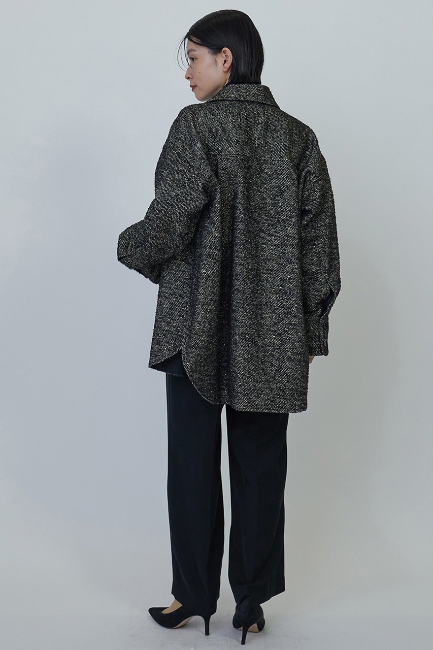 【プルミエ アロンディスモン/1er Arrondissement】のラメツイードシャツジャケット 人気、トレンドファッション・服の通販 founy(ファニー) 　ファッション　Fashion　レディースファッション　Fashion for Women　アウター　Coat / Outerwear Collection　レディースジャケット・軽アウター　Jackets　イタリア　Italy　ジャケット　Jacket, Outerwear　ツイード　Twill, Twill Weave　フォルム　Silhouette, Form　other-5|ID: prp329100004657418 ipo3291000000033691078