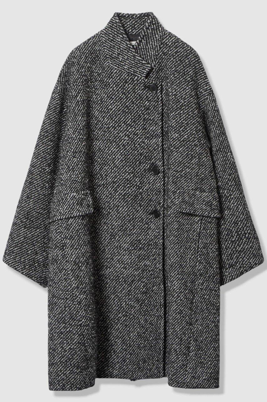 【ハウス オブ ロータス/HOUSE OF LOTUS】のワイドカルゼスタンドテーラーコート インテリア・キッズ・メンズ・レディースファッション・服の通販 founy(ファニー) 　ファッション　Fashion　レディースファッション　Fashion for Women　アウター　Coat / Outerwear Collection　コート・ロングコート・ピーコート　Long Coats, Peacoats & More　クラシック　Classic, Timeless Style　スタンド　Stand Collar, Upright Stand　スリーブ　Sleeve, Long Sleeve / Short Sleeve　チェスターコート　Chester Coat, Long Coat　フロント　Front, Front Design　モダン　Modern, Contemporary　ループ　Loop, Loop Knit　ロング　Long, Long-Length　冬　Winter / This Winter　別注　Limited Edition, Custom Order　新作・新入荷　New Arrivals / New In　ブラック|ID: prp329100004658456 ipo3291000000033715118
