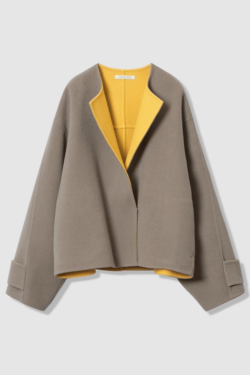 【ハウス オブ ロータス/HOUSE OF LOTUS】のバイカラーショートコート インテリア・キッズ・メンズ・レディースファッション・服の通販 founy(ファニー) 　ファッション　Fashion　レディースファッション　Fashion for Women　アウター　Coat / Outerwear Collection　コート・ロングコート・ピーコート　Long Coats, Peacoats & More　ショート　Short, Short Length　バランス　Balance, Style Balance　エレガント 上品　Elegant　新作・新入荷　New Arrivals / New In　モカ|ID: prp329100004658457 ipo3291000000033715128