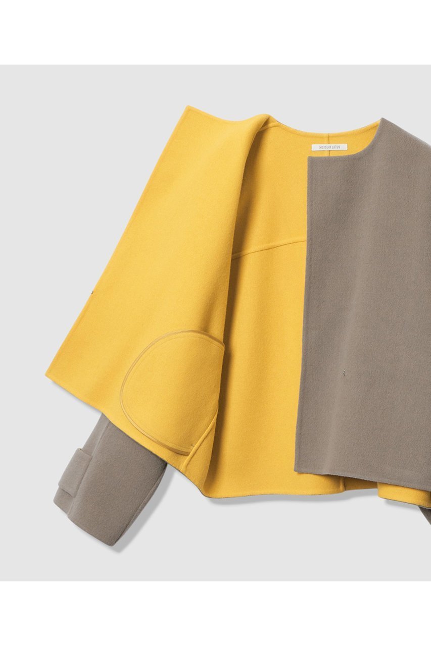 【ハウス オブ ロータス/HOUSE OF LOTUS】のバイカラーショートコート 人気、トレンドファッション・服の通販 founy(ファニー) 　ファッション　Fashion　レディースファッション　Fashion for Women　アウター　Coat / Outerwear Collection　コート・ロングコート・ピーコート　Long Coats, Peacoats & More　ショート　Short, Short Length　バランス　Balance, Style Balance　エレガント 上品　Elegant　新作・新入荷　New Arrivals / New In　other-6|ID: prp329100004658457 ipo3291000000033715133