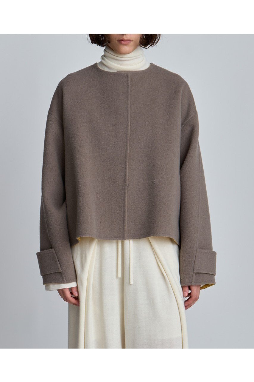 【ハウス オブ ロータス/HOUSE OF LOTUS】のバイカラーショートコート 人気、トレンドファッション・服の通販 founy(ファニー) 　ファッション　Fashion　レディースファッション　Fashion for Women　アウター　Coat / Outerwear Collection　コート・ロングコート・ピーコート　Long Coats, Peacoats & More　ショート　Short, Short Length　バランス　Balance, Style Balance　エレガント 上品　Elegant　新作・新入荷　New Arrivals / New In　other-8|ID: prp329100004658457 ipo3291000000033715135