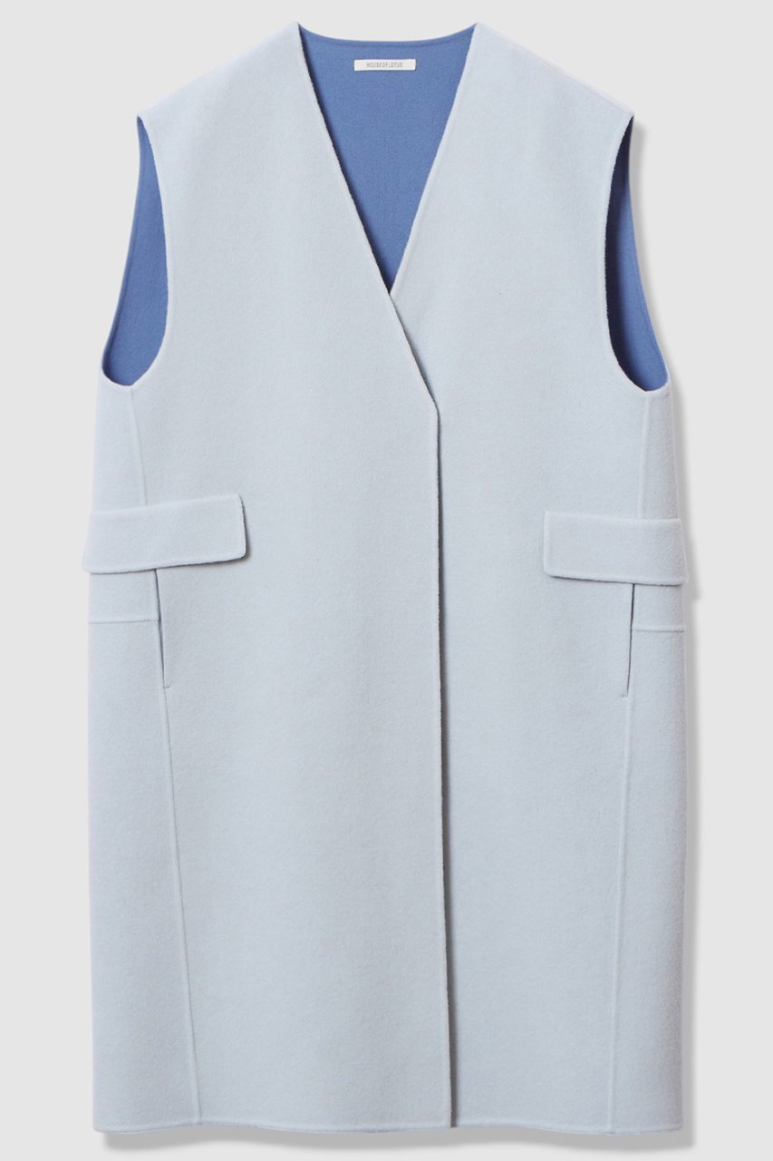 【ハウス オブ ロータス/HOUSE OF LOTUS】のバイカラーリバージレ インテリア・キッズ・メンズ・レディースファッション・服の通販 founy(ファニー) 　ファッション　Fashion　レディースファッション　Fashion for Women　アウター　Coat / Outerwear Collection　レディースジャケット・軽アウター　Jackets　ジャケット　Jacket, Outerwear　バランス　Balance, Style Balance　フォルム　Silhouette, Form　ベスト　Vest, Waistcoat　エレガント 上品　Elegant　新作・新入荷　New Arrivals / New In　ブルー|ID: prp329100004658458 ipo3291000000033715137
