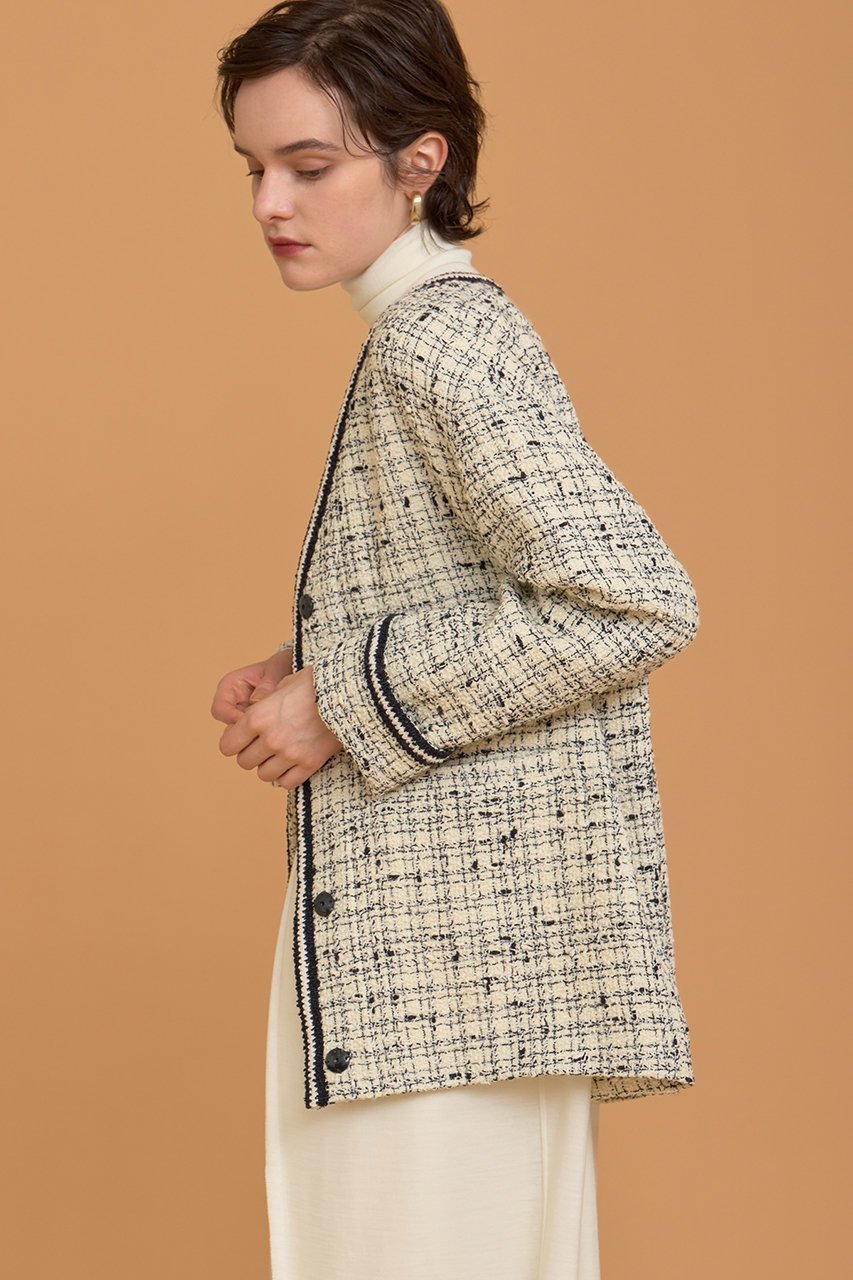 【ハウス オブ ロータス/HOUSE OF LOTUS】のチェックツイードジャケット 人気、トレンドファッション・服の通販 founy(ファニー) 　ファッション　Fashion　レディースファッション　Fashion for Women　アウター　Coat / Outerwear Collection　レディースジャケット・軽アウター　Jackets　クラシカル　Classical, Vintage-Inspired　ジャケット　Jacket, Outerwear　ツイード　Twill, Twill Weave　ブレード　Braid, Decorative Trim　モノトーン　Monotone, Black and White　新作・新入荷　New Arrivals / New In　other-8|ID: prp329100004658461 ipo3291000000033715165