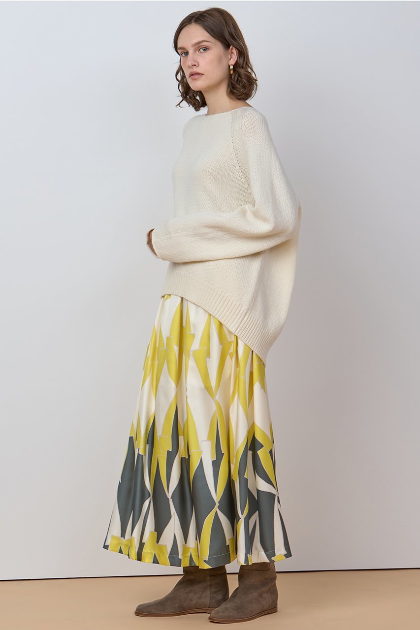 【ハウス オブ ロータス/HOUSE OF LOTUS】のマルチジオメトリックプリントティアードスカート 人気、トレンドファッション・服の通販 founy(ファニー) 　ファッション　Fashion　レディースファッション　Fashion for Women　スカート　Skirts　ティアードスカート　Tiered Skirts　ロングスカート　Long Skirts / Maxi & Midi Skirts　ギャザー　Gathered, Ruffled　サテン　Satin, Glossy Fabric　プリント　Print, Printed Pattern　ロング　Long, Long-Length　エレガント 上品　Elegant　新作・新入荷　New Arrivals / New In　other-6|ID: prp329100004658462 ipo3291000000033715172