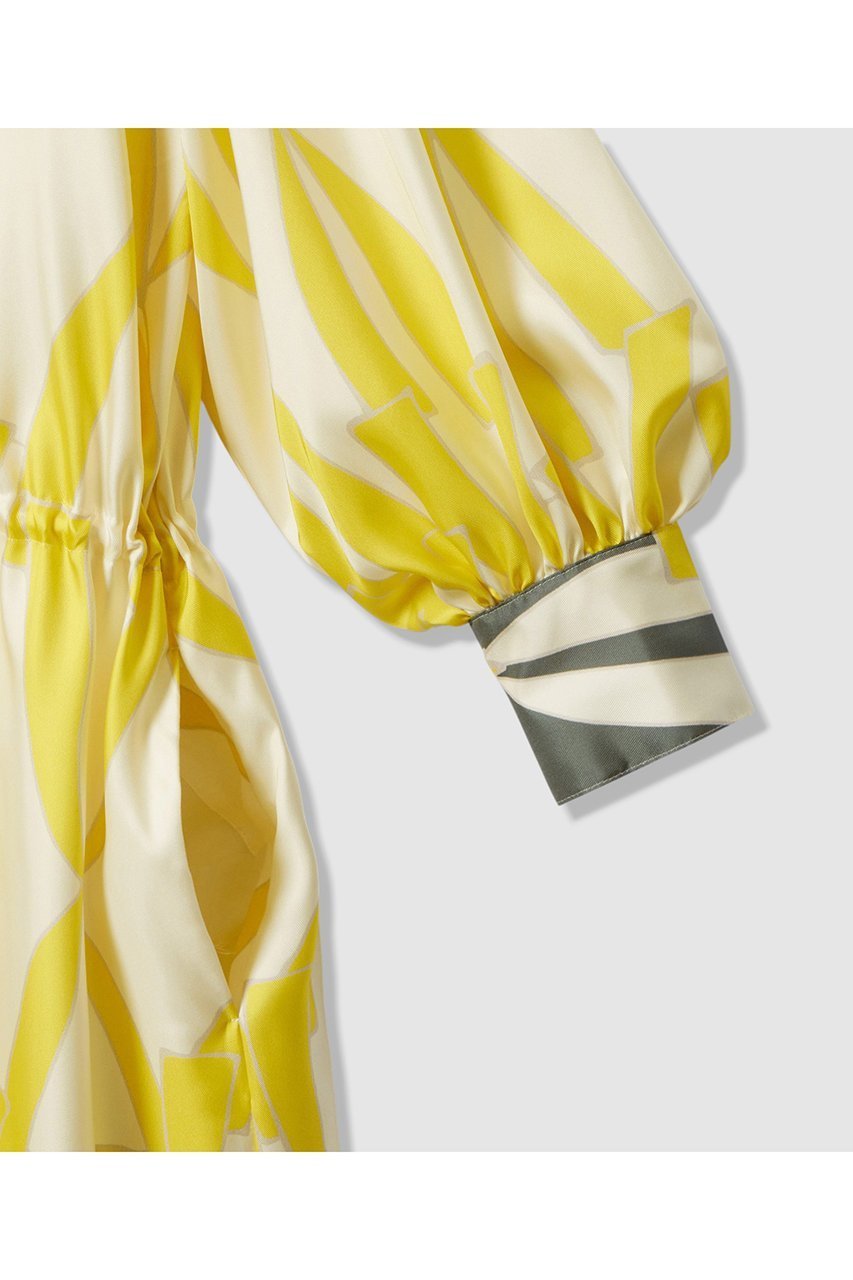 【ハウス オブ ロータス/HOUSE OF LOTUS】のマルチジオメトリックプリントワンピース 人気、トレンドファッション・服の通販 founy(ファニー) 　ファッション　Fashion　レディースファッション　Fashion for Women　ワンピース　Dresses　チュニック　Tunic Tops & Dresses　クラシック　Classic, Timeless Style　サテン　Satin, Glossy Fabric　チュニック　Tunic, Long Top　ドローコード　Drawcord, Drawstring Cord　プリント　Print, Printed Pattern　ロング　Long, Long-Length　other-5|ID: prp329100004658463 ipo3291000000035702017