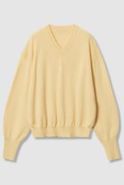 【ハウス オブ ロータス/HOUSE OF LOTUS】のウーステッドメリノウールVネックプルオーバー イエロー|ID:prp329100004658465