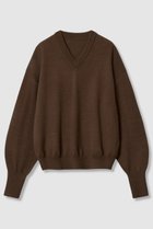 【ハウス オブ ロータス/HOUSE OF LOTUS】のウーステッドメリノウールVネックプルオーバー モカ|ID:prp329100004658465