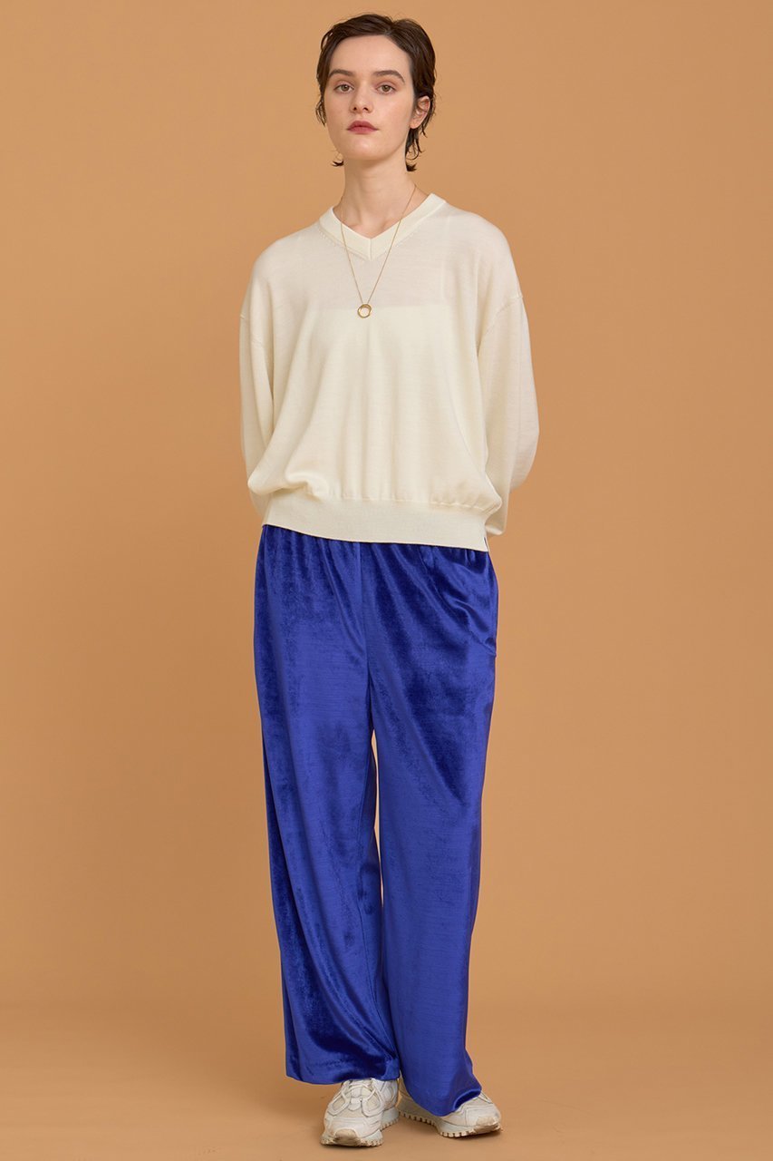 【ハウス オブ ロータス/HOUSE OF LOTUS】のトリアセベロアパンツ 人気、トレンドファッション・服の通販 founy(ファニー) 　ファッション　Fashion　レディースファッション　Fashion for Women　パンツ　Pants & Trousers　サテン　Satin, Glossy Fabric　シルク　Silk, 100% Silk　ストレッチ　Stretch, Stretchy Fabric　ストレート　Straight, Straight Cut　ベロア　Velour, Soft Velvet　新作・新入荷　New Arrivals / New In　other-5|ID: prp329100004658469 ipo3291000000033715231