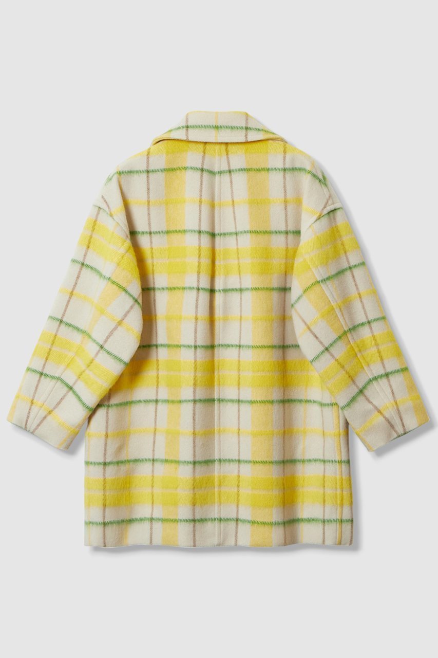 【ハウス オブ ロータス/HOUSE OF LOTUS】のシャギーチェックコート 人気、トレンドファッション・服の通販 founy(ファニー) 　ファッション　Fashion　レディースファッション　Fashion for Women　アウター　Coat / Outerwear Collection　コート・ロングコート・ピーコート　Long Coats, Peacoats & More　イエロー　Yellow　ショート　Short, Short Length　ブランケット　Blanket, Throw Blanket　ミドル　Middle Length, Mid Height　冬　Winter / This Winter　新作・新入荷　New Arrivals / New In　other-2|ID: prp329100004658471 ipo3291000000033715245