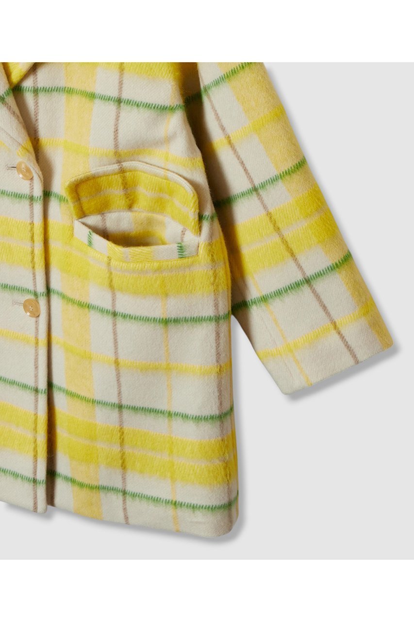 【ハウス オブ ロータス/HOUSE OF LOTUS】のシャギーチェックコート 人気、トレンドファッション・服の通販 founy(ファニー) 　ファッション　Fashion　レディースファッション　Fashion for Women　アウター　Coat / Outerwear Collection　コート・ロングコート・ピーコート　Long Coats, Peacoats & More　イエロー　Yellow　ショート　Short, Short Length　ブランケット　Blanket, Throw Blanket　ミドル　Middle Length, Mid Height　冬　Winter / This Winter　新作・新入荷　New Arrivals / New In　other-4|ID: prp329100004658471 ipo3291000000033715247