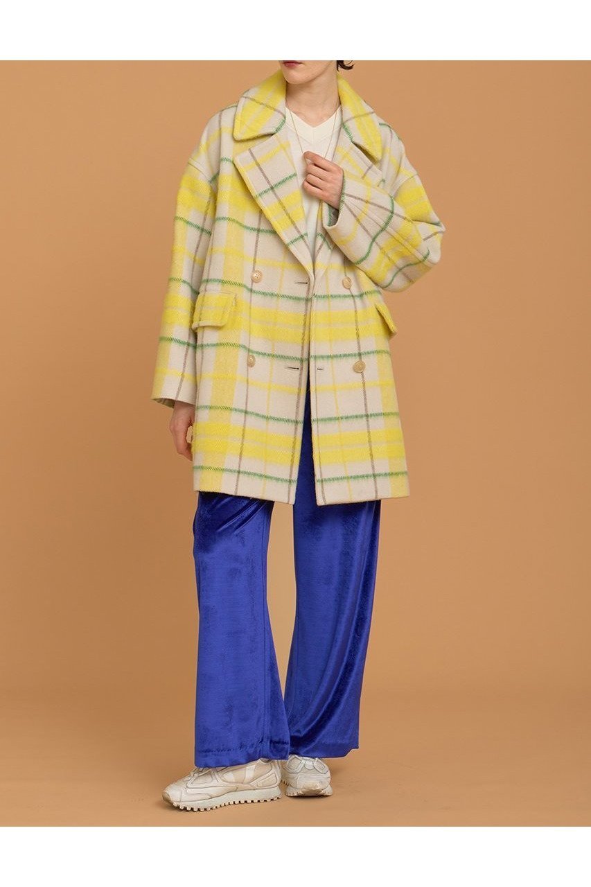 【ハウス オブ ロータス/HOUSE OF LOTUS】のシャギーチェックコート 人気、トレンドファッション・服の通販 founy(ファニー) 　ファッション　Fashion　レディースファッション　Fashion for Women　アウター　Coat / Outerwear Collection　コート・ロングコート・ピーコート　Long Coats, Peacoats & More　イエロー　Yellow　ショート　Short, Short Length　ブランケット　Blanket, Throw Blanket　ミドル　Middle Length, Mid Height　冬　Winter / This Winter　新作・新入荷　New Arrivals / New In　other-7|ID: prp329100004658471 ipo3291000000033715250