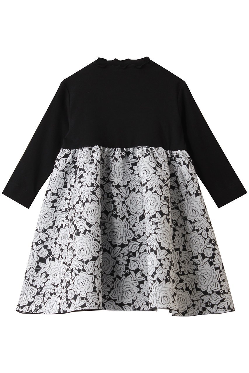 【アミカ/AMICA / KIDS】の【Baby&Kids】ヴィンテージレースT-ドレス インテリア・キッズ・メンズ・レディースファッション・服の通販 founy(ファニー) 　ファッション　Fashion　キッズファッション　Fashion for Kids　ワンピース　Dresses　ドレス　Dress, One-Piece　プリント　Print, Printed Pattern　モノトーン　Monotone, Black and White　レース　Lace, Lace Fabric　新作・新入荷　New Arrivals / New In　ホワイト×ブラック(4Y-6Y)|ID: prp329100004658472 ipo3291000000033715254