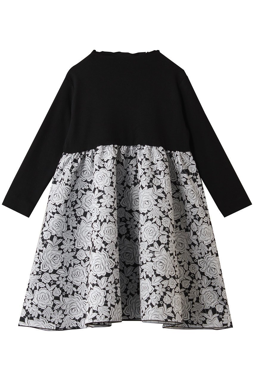 【アミカ/AMICA / KIDS】の【Baby&Kids】ヴィンテージレースT-ドレス インテリア・キッズ・メンズ・レディースファッション・服の通販 founy(ファニー) 　ファッション　Fashion　キッズファッション　Fashion for Kids　ワンピース　Dresses　ドレス　Dress, One-Piece　プリント　Print, Printed Pattern　モノトーン　Monotone, Black and White　レース　Lace, Lace Fabric　新作・新入荷　New Arrivals / New In　ホワイト×ブラック(6Y-8Y)|ID: prp329100004658472 ipo3291000000033715255