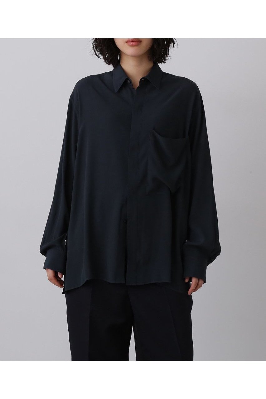 【イレーヴ/YLEVE】のレーヨンデシン シャツ 人気、トレンドファッション・服の通販 founy(ファニー) 　ファッション　Fashion　レディースファッション　Fashion for Women　トップス・カットソー　Cut & Sew Tops　シャツ・ブラウス・オフィスカジュアル　Elegant Blouses & Button-Ups　スラックス　Slacks, Dress Pants　スリーブ　Sleeve, Long Sleeve / Short Sleeve　デニム　Denim, Jeans Material　リラックス　Relax, Relaxed Fit　ロング　Long, Long-Length　エレガント 上品　Elegant　新作・新入荷　New Arrivals / New In　other-6|ID: prp329100004658479 ipo3291000000033715324