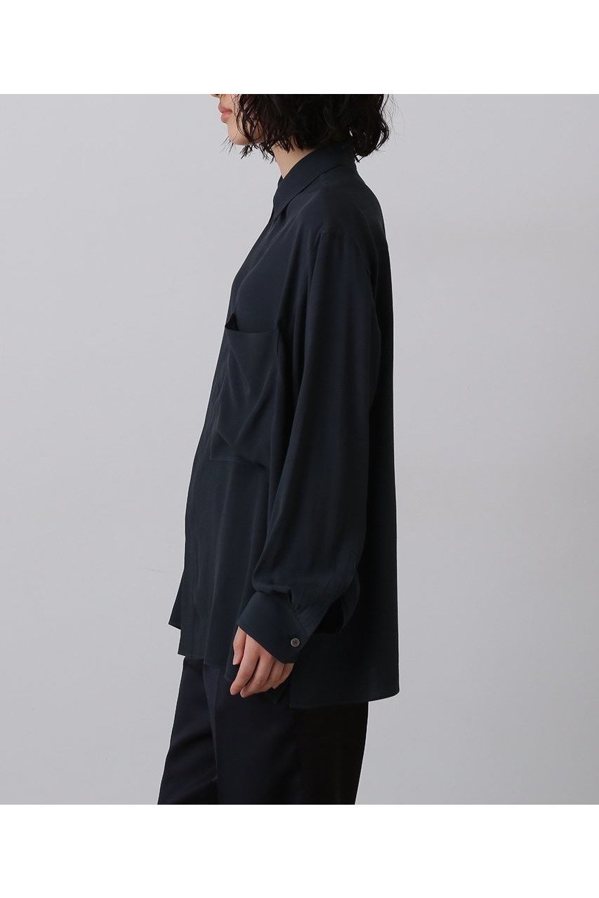 【イレーヴ/YLEVE】のレーヨンデシン シャツ 人気、トレンドファッション・服の通販 founy(ファニー) 　ファッション　Fashion　レディースファッション　Fashion for Women　トップス・カットソー　Cut & Sew Tops　シャツ・ブラウス・オフィスカジュアル　Elegant Blouses & Button-Ups　スラックス　Slacks, Dress Pants　スリーブ　Sleeve, Long Sleeve / Short Sleeve　デニム　Denim, Jeans Material　リラックス　Relax, Relaxed Fit　ロング　Long, Long-Length　エレガント 上品　Elegant　新作・新入荷　New Arrivals / New In　other-7|ID: prp329100004658479 ipo3291000000033715325