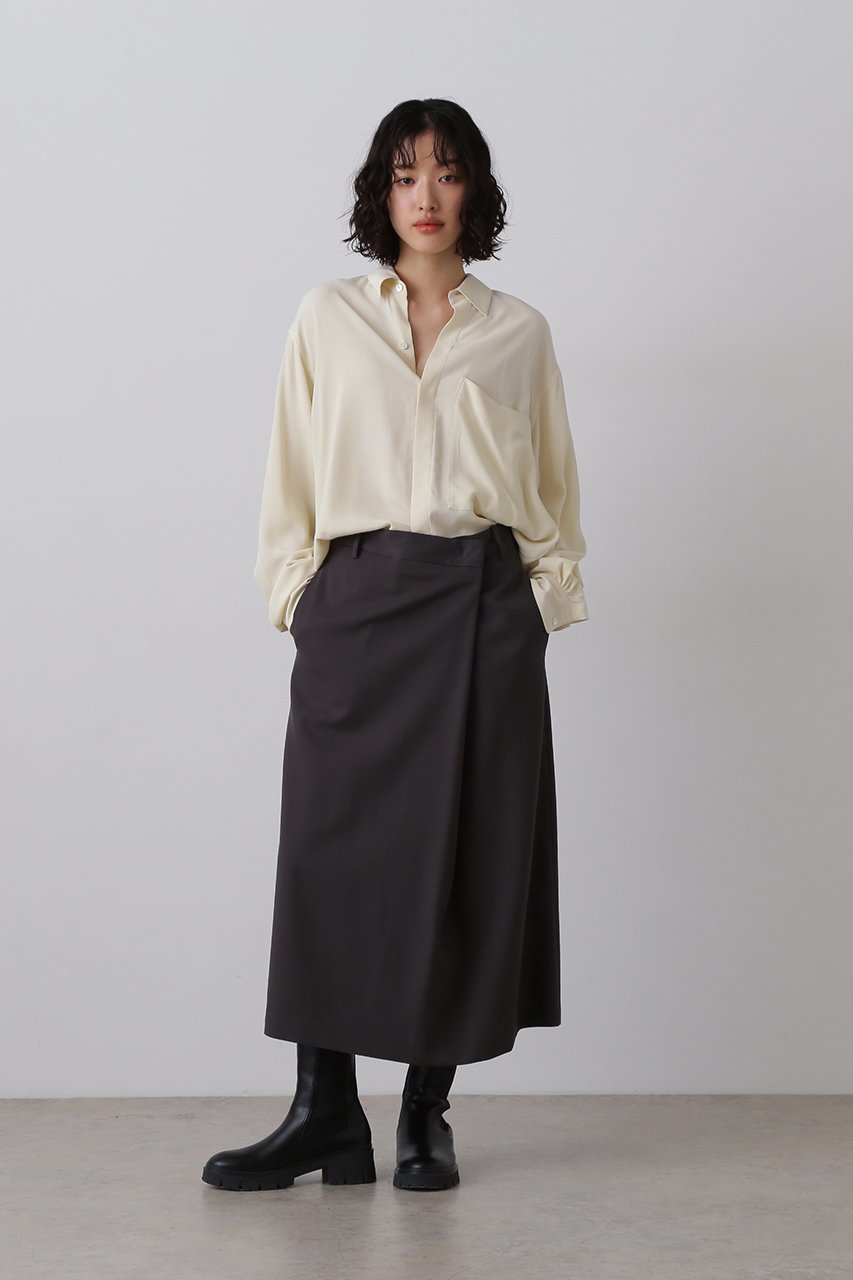 【イレーヴ/YLEVE】のレーヨンデシン シャツ 人気、トレンドファッション・服の通販 founy(ファニー) 　ファッション　Fashion　レディースファッション　Fashion for Women　トップス・カットソー　Cut & Sew Tops　シャツ・ブラウス・オフィスカジュアル　Elegant Blouses & Button-Ups　スラックス　Slacks, Dress Pants　スリーブ　Sleeve, Long Sleeve / Short Sleeve　デニム　Denim, Jeans Material　リラックス　Relax, Relaxed Fit　ロング　Long, Long-Length　エレガント 上品　Elegant　新作・新入荷　New Arrivals / New In　other-6|ID: prp329100004658479 ipo3291000000033878762