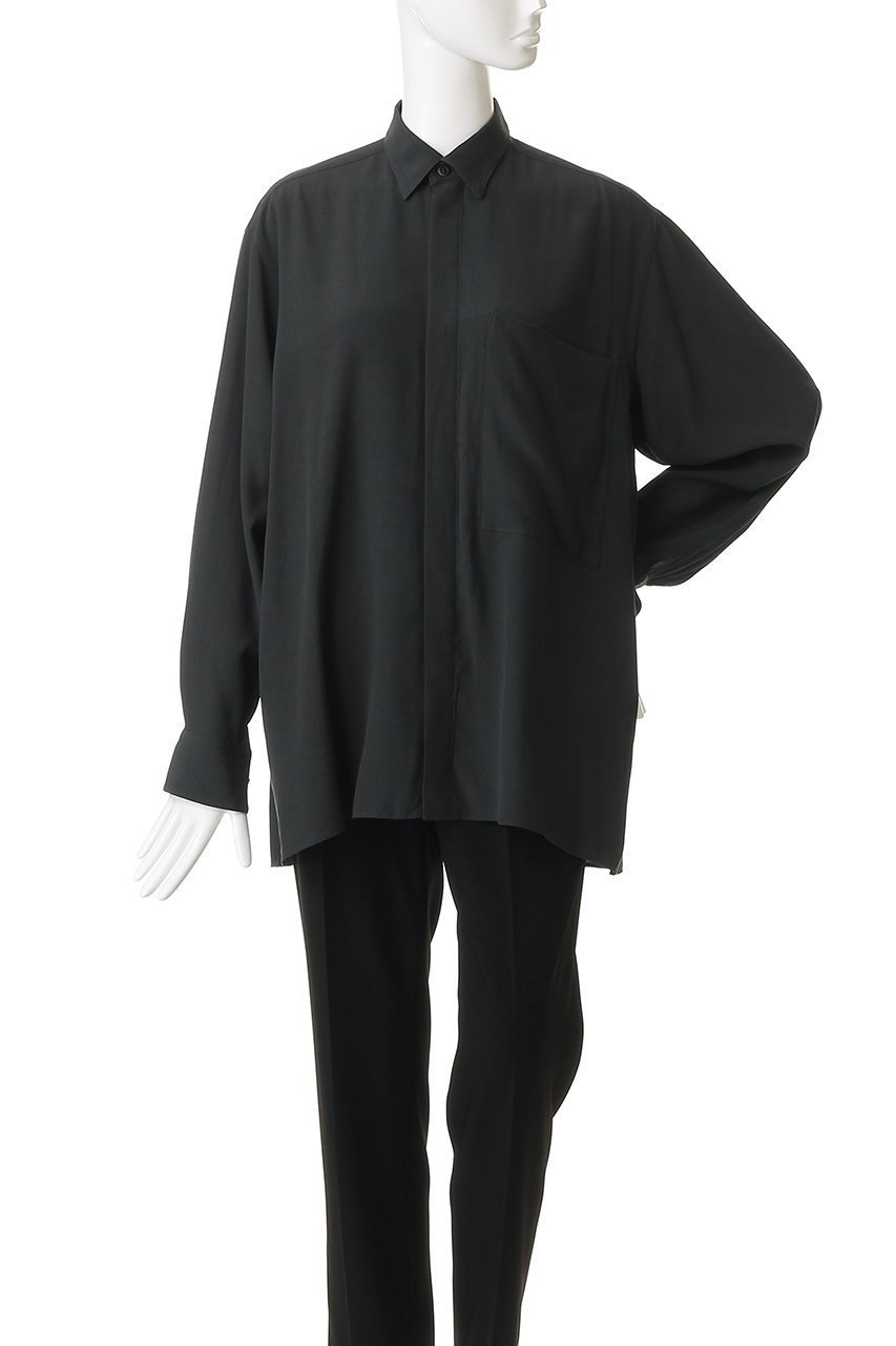 【イレーヴ/YLEVE】のレーヨンデシン シャツ 人気、トレンドファッション・服の通販 founy(ファニー) 　ファッション　Fashion　レディースファッション　Fashion for Women　トップス・カットソー　Cut & Sew Tops　シャツ・ブラウス・オフィスカジュアル　Elegant Blouses & Button-Ups　スラックス　Slacks, Dress Pants　スリーブ　Sleeve, Long Sleeve / Short Sleeve　デニム　Denim, Jeans Material　リラックス　Relax, Relaxed Fit　ロング　Long, Long-Length　エレガント 上品　Elegant　other-2|ID: prp329100004658479 ipo3291000000036234223