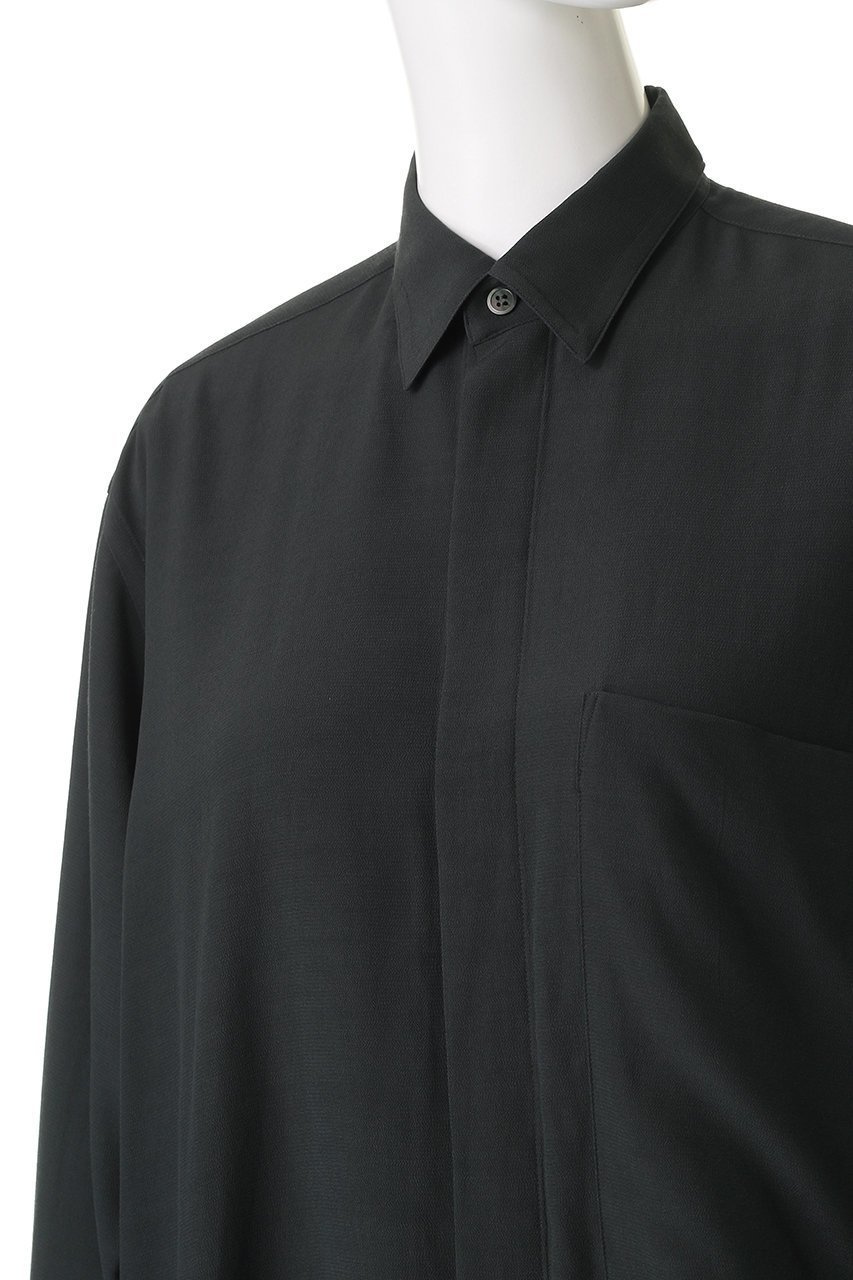 【イレーヴ/YLEVE】のレーヨンデシン シャツ 人気、トレンドファッション・服の通販 founy(ファニー) 　ファッション　Fashion　レディースファッション　Fashion for Women　トップス・カットソー　Cut & Sew Tops　シャツ・ブラウス・オフィスカジュアル　Elegant Blouses & Button-Ups　スラックス　Slacks, Dress Pants　スリーブ　Sleeve, Long Sleeve / Short Sleeve　デニム　Denim, Jeans Material　リラックス　Relax, Relaxed Fit　ロング　Long, Long-Length　エレガント 上品　Elegant　other-5|ID: prp329100004658479 ipo3291000000036234226