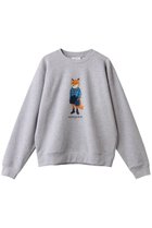 【メゾン キツネ/MAISON KITSUNE】のDRESSED FOX コンフォート スウェット シャツ ライトグレーメランジ|ID:prp329100004658482