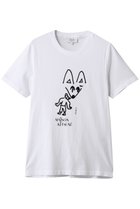 【メゾン キツネ/MAISON KITSUNE】のPARTY FOX レギュラー Tシャツ ホワイト/ブラック|ID:prp329100004658483