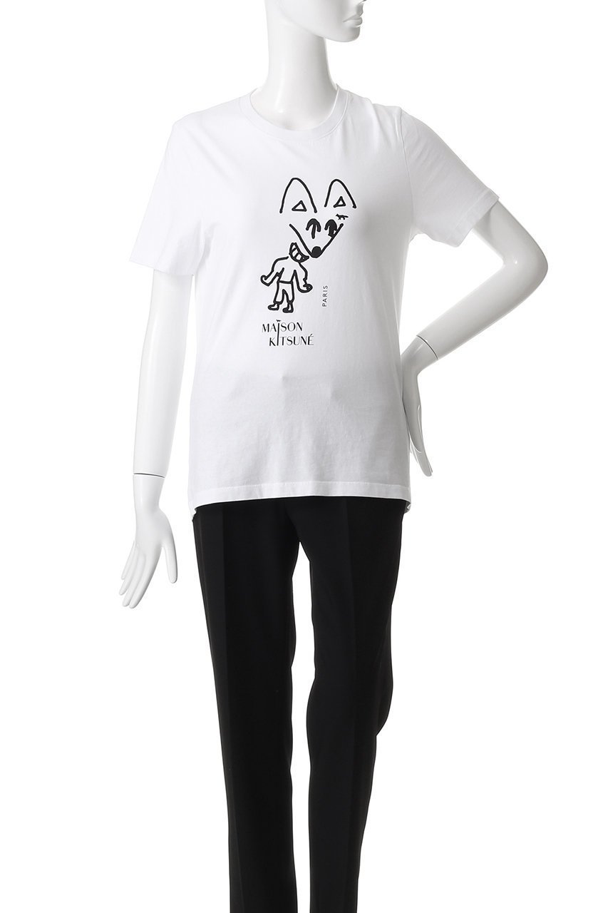 【メゾン キツネ/MAISON KITSUNE】のPARTY FOX レギュラー Tシャツ 人気、トレンドファッション・服の通販 founy(ファニー) 　ファッション　Fashion　レディースファッション　Fashion for Women　トップス・カットソー　Cut & Sew Tops　シャツ・ブラウス・オフィスカジュアル　Elegant Blouses & Button-Ups　ロングTシャツ・Tシャツ　Longline T-Shirts & Tees　カットソー・ベーシックTシャツ　Cut-and-Sewn Tops / Stretch Tees & Basics　おすすめ　Recommended / Our Picks　コンパクト　Compact, Small Size　ショーツ　Shorts, Short Pants　ショート　Short, Short Length　スリーブ　Sleeve, Long Sleeve / Short Sleeve　デニム　Denim, Jeans Material　プリント　Print, Printed Pattern　ミックス　Mix, Mixed Style　レギュラー　Regular, Standard Fit　半袖　Short Sleeve, Half Sleeve　新作・新入荷　New Arrivals / New In　other-2|ID: prp329100004658483 ipo3291000000033715350