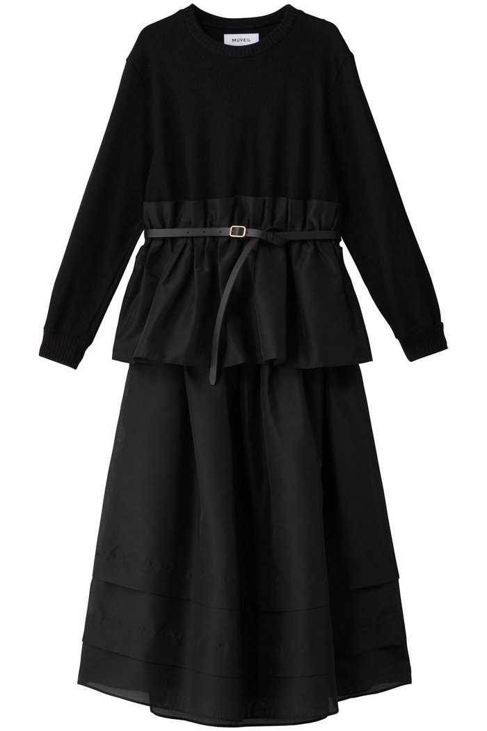 【ミュベール/MUVEIL】の2WAYニットセットアップワンピース インテリア・キッズ・メンズ・レディースファッション・服の通販 founy(ファニー) https://founy.com/ ファッション Fashion レディースファッション Fashion for Women ワンピース Dresses チュニック Tunic Tops & Dresses おすすめ Recommended / Our Picks オーガンジー Organza Fabric カットソー Cut and Sewn Top セットアップ Set-Up, Coordinated Outfit チュニック Tunic, Long Top ペプラム Peplum, Flared Hem ロング Long, Long-Length 新作・新入荷 New Arrivals / New In |ID: prp329100004658492 ipo3291000000033715407