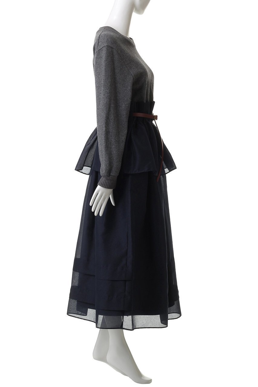 【ミュベール/MUVEIL】の2WAYニットセットアップワンピース 人気、トレンドファッション・服の通販 founy(ファニー) 　ファッション　Fashion　レディースファッション　Fashion for Women　ワンピース　Dresses　チュニック　Tunic Tops & Dresses　おすすめ　Recommended / Our Picks　オーガンジー　Organza Fabric　カットソー　Cut and Sewn Top　セットアップ　Set-Up, Coordinated Outfit　チュニック　Tunic, Long Top　ペプラム　Peplum, Flared Hem　ロング　Long, Long-Length　新作・新入荷　New Arrivals / New In　other-3|ID: prp329100004658492 ipo3291000000033715411