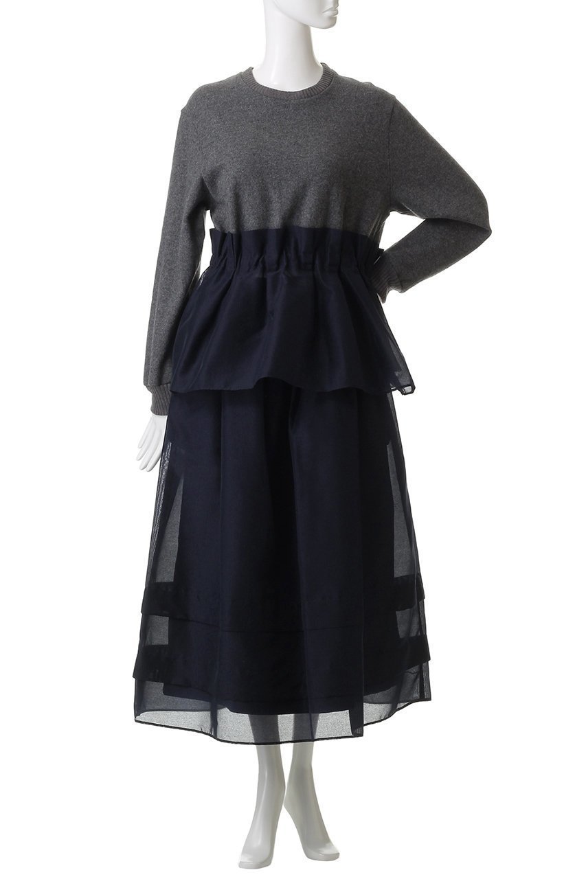 【ミュベール/MUVEIL】の2WAYニットセットアップワンピース 人気、トレンドファッション・服の通販 founy(ファニー) 　ファッション　Fashion　レディースファッション　Fashion for Women　ワンピース　Dresses　チュニック　Tunic Tops & Dresses　おすすめ　Recommended / Our Picks　オーガンジー　Organza Fabric　カットソー　Cut and Sewn Top　セットアップ　Set-Up, Coordinated Outfit　チュニック　Tunic, Long Top　ペプラム　Peplum, Flared Hem　ロング　Long, Long-Length　新作・新入荷　New Arrivals / New In　other-6|ID: prp329100004658492 ipo3291000000033715414