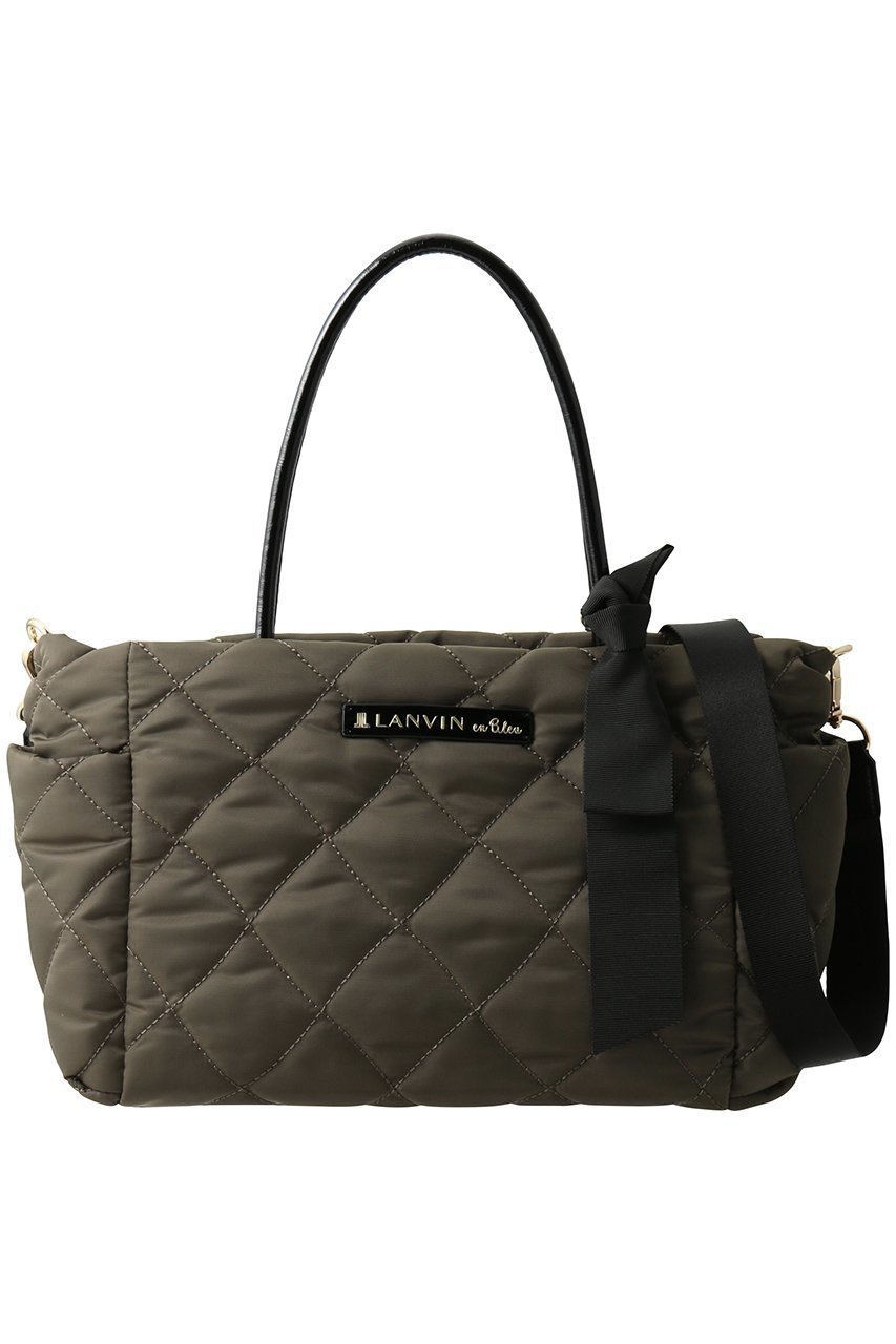 【ランバン オン ブルー/LANVIN en Bleu】のオルセー バデッドミニトート 484641 インテリア・キッズ・メンズ・レディースファッション・服の通販 founy(ファニー) 　ファッション　Fashion　レディースファッション　Fashion for Women　バッグ　Bags　キルティング　Quilted, Quilting　ショルダー　Shoulder, Shoulder Strap　シンプル　Simple, Minimal　ポケット　Pocket, Pocket Detail　リボン　Ribbon, Bow　エレガント 上品　Elegant　チャコールグレー|ID: prp329100004658493 ipo3291000000036923527