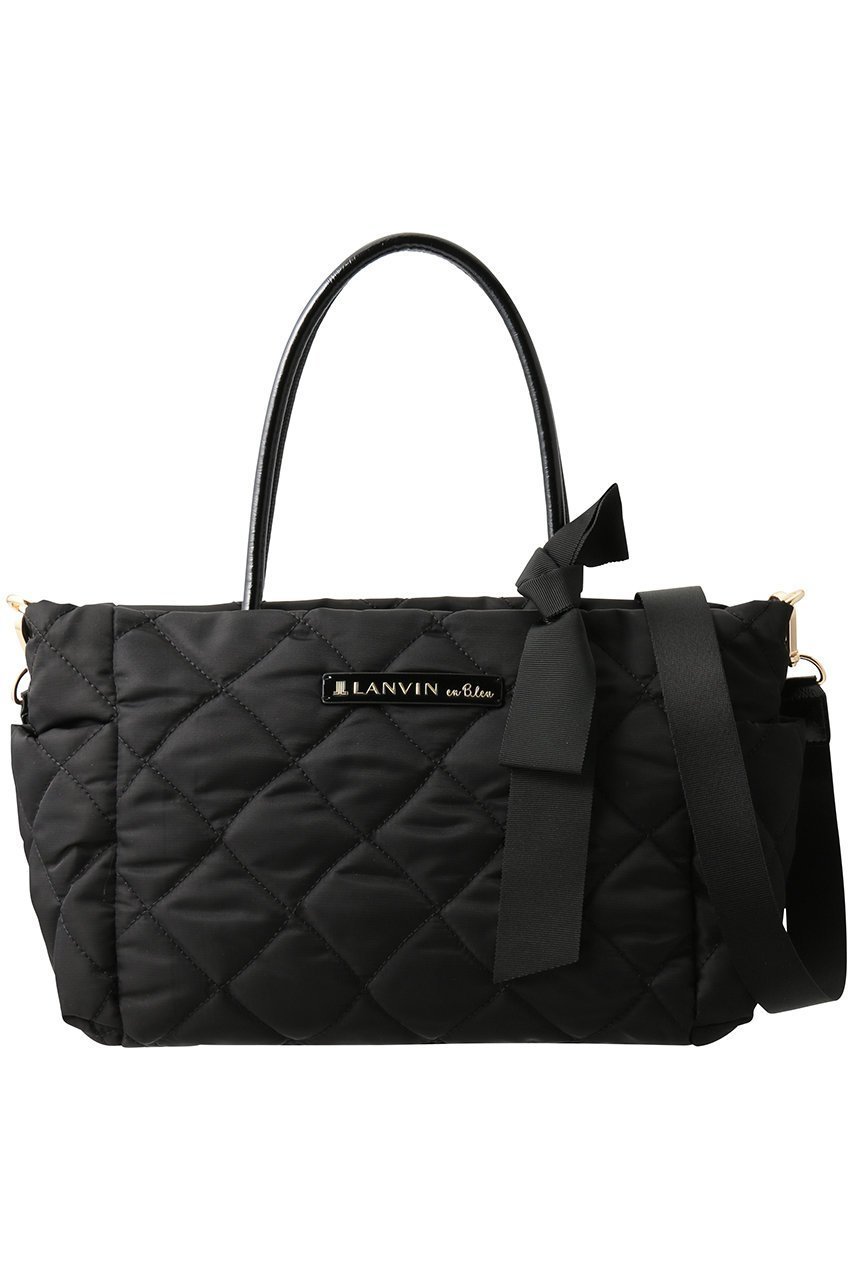 【ランバン オン ブルー/LANVIN en Bleu】のオルセー バデッドミニトート 484641 インテリア・キッズ・メンズ・レディースファッション・服の通販 founy(ファニー) 　ファッション　Fashion　レディースファッション　Fashion for Women　バッグ　Bags　キルティング　Quilted, Quilting　ショルダー　Shoulder, Shoulder Strap　シンプル　Simple, Minimal　ポケット　Pocket, Pocket Detail　リボン　Ribbon, Bow　エレガント 上品　Elegant　ブラック|ID: prp329100004658493 ipo3291000000036923529