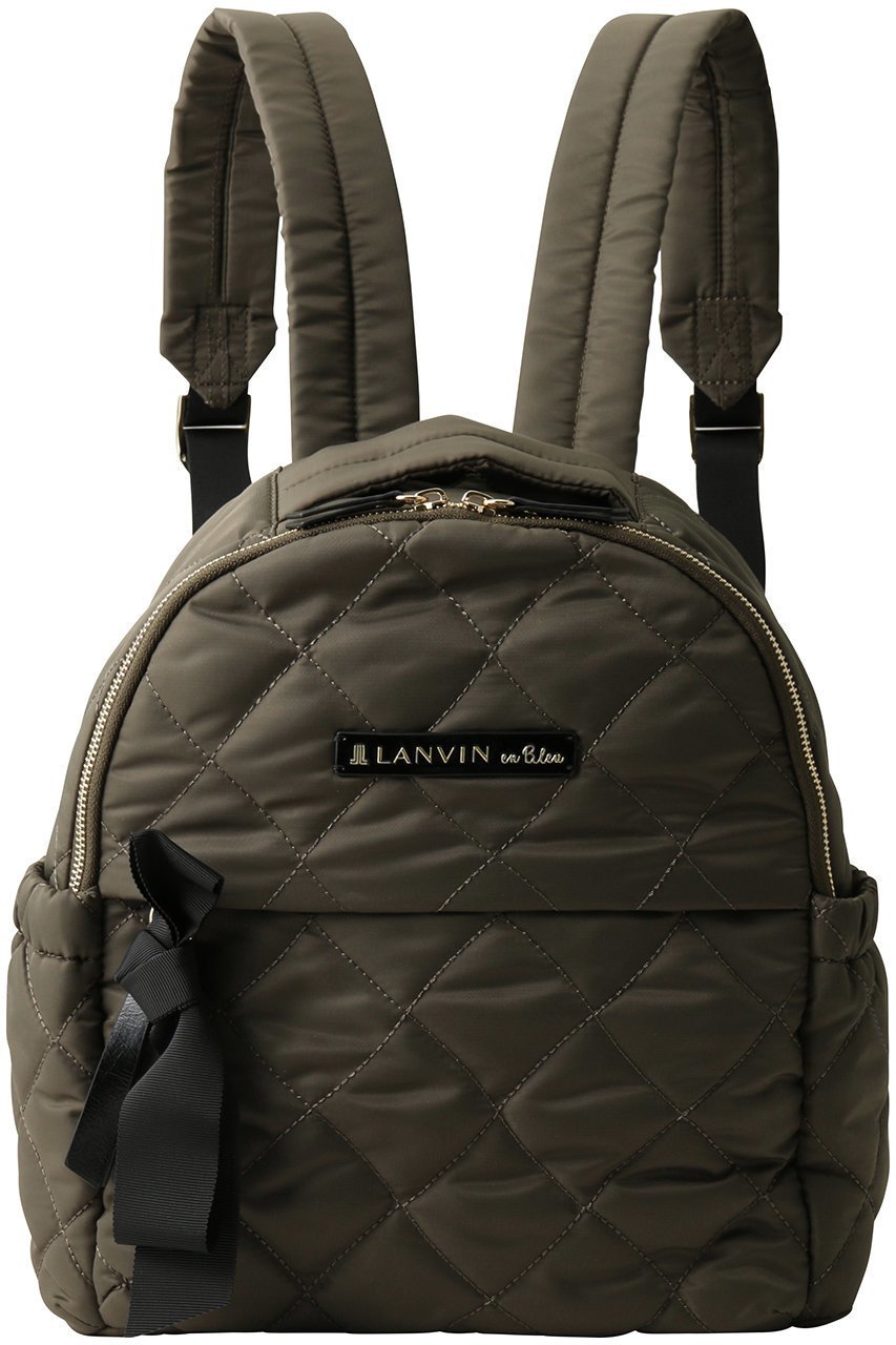 【ランバン オン ブルー/LANVIN en Bleu】のオルセー バデッドリュック 484642 インテリア・キッズ・メンズ・レディースファッション・服の通販 founy(ファニー) 　ファッション　Fashion　レディースファッション　Fashion for Women　バッグ　Bags　キルティング　Quilted, Quilting　コンパクト　Compact, Small Size　シンプル　Simple, Minimal　ポケット　Pocket, Pocket Detail　リボン　Ribbon, Bow　リュック　Backpack, Rucksack　エレガント 上品　Elegant　新作・新入荷　New Arrivals / New In　チャコールグレー|ID: prp329100004658494 ipo3291000000033715424