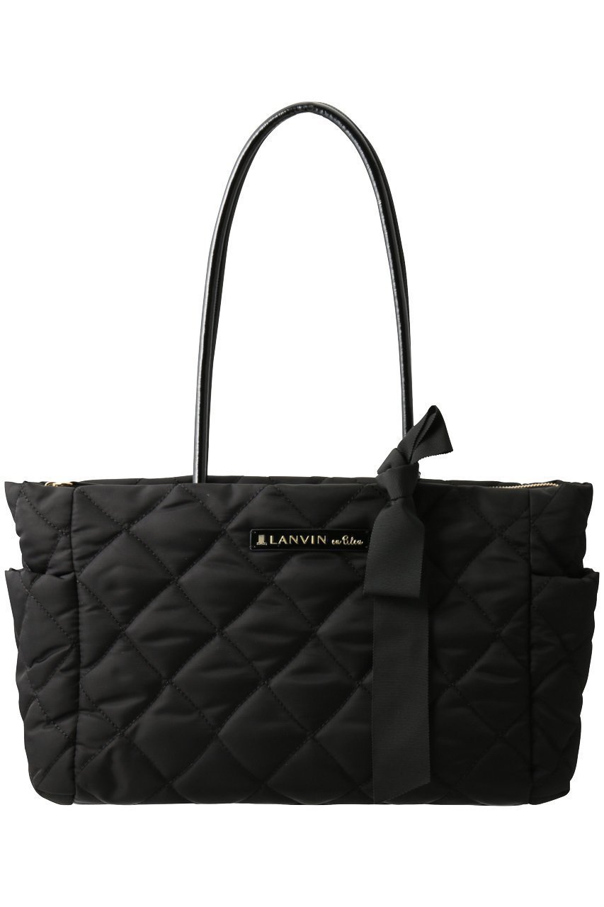【ランバン オン ブルー/LANVIN en Bleu】のオルセー バデッドトート 484640 インテリア・キッズ・メンズ・レディースファッション・服の通販 founy(ファニー) 　ファッション　Fashion　レディースファッション　Fashion for Women　バッグ　Bags　キルティング　Quilted, Quilting　ショルダー　Shoulder, Shoulder Strap　シンプル　Simple, Minimal　トレンド　Trend, Trending Now　ポケット　Pocket, Pocket Detail　リボン　Ribbon, Bow　エレガント 上品　Elegant　ブラック|ID: prp329100004658495 ipo3291000000036923543