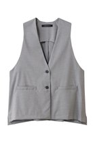 【ミズイロ インド/mizuiro ind】のdeep V neck wide vest ベスト l.grayA|ID:prp329100004658499