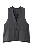 【ミズイロ インド/mizuiro ind】のdeep V neck wide vest ベスト grayA|ID:prp329100004658499
