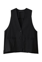 【ミズイロ インド/mizuiro ind】のdeep V neck wide vest ベスト blackA|ID:prp329100004658499