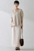 【ウィムガゼット/Whim Gazette】のハイウエストジャージースカート グレージュ|ID: prp329100004658503 ipo3291000000035702080