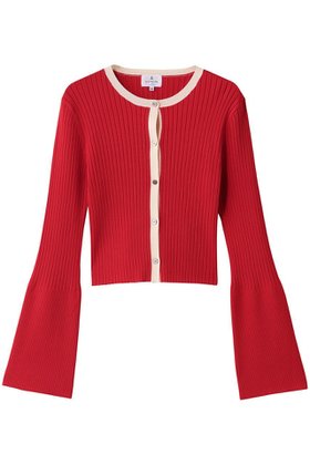 【ランバン オン ブルー/LANVIN en Bleu】のバイカラーリブショートカーディガン 人気、トレンドファッション・服の通販 founy(ファニー) ファッション Fashion レディースファッション Fashion for Women トップス・カットソー Cut & Sew Tops ニット Knit Tops & Sweaters カーディガン・羽織り Layered Style Cardigans カーディガン Cardigan, Knitwear ショート Short, Short Length スリーブ Sleeve, Long Sleeve / Short Sleeve フレア Flare, Flared ボトム Bottoms, Lower Wear 新作・新入荷 New Arrivals / New In |ID:prp329100004658506