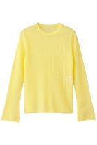 【ランバン オン ブルー/LANVIN en Bleu】のシアーリブフレアカフスニット イエロー|ID:prp329100004658507