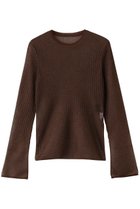 【ランバン オン ブルー/LANVIN en Bleu】のシアーリブフレアカフスニット ブラウン|ID:prp329100004658507
