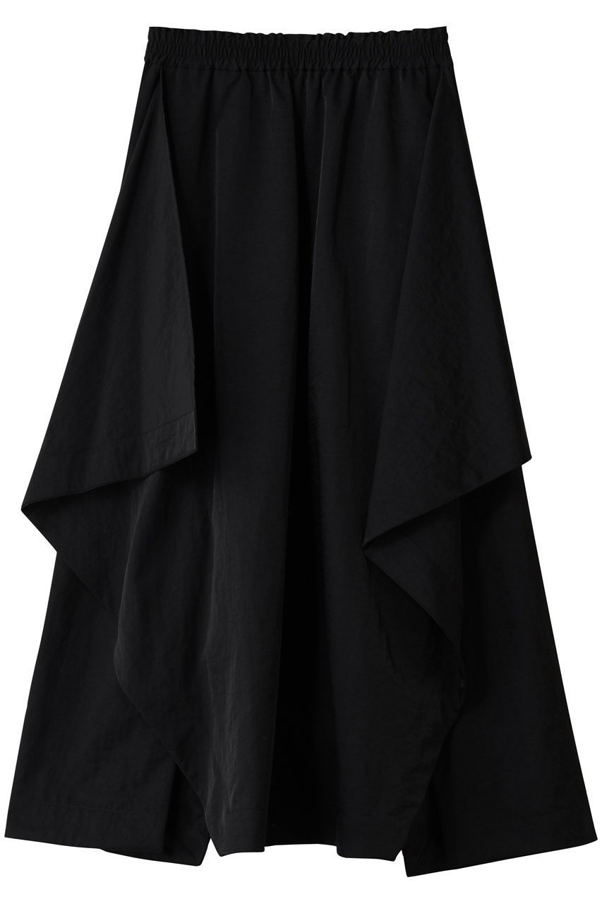 【ランバン オン ブルー/LANVIN en Bleu】のイレギュラーヘムスカート インテリア・キッズ・メンズ・レディースファッション・服の通販 founy(ファニー) 　ファッション　Fashion　レディースファッション　Fashion for Women　スカート　Skirts　ロングスカート　Long Skirts / Maxi & Midi Skirts　エレガント 上品　Elegant　ロング　Long, Long-Length　ブラック|ID: prp329100004658510 ipo3291000000033715557