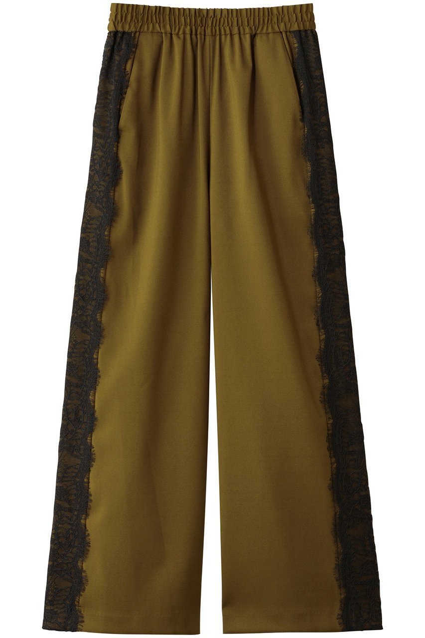 【ランバン オン ブルー/LANVIN en Bleu】のサイドレースウールゴムパンツ インテリア・キッズ・メンズ・レディースファッション・服の通販 founy(ファニー) ファッション Fashion レディースファッション Fashion for Women パンツ Pants & Trousers シンプル Simple, Minimal スポーティ Sporty, Casual Athletic フェミニン Feminine, Girly レース Lace, Lace Fabric エレガント 上品 Elegant A/W・秋冬 Autumn/Winter イエロー|ID: prp329100004658511 ipo3291000000035863170