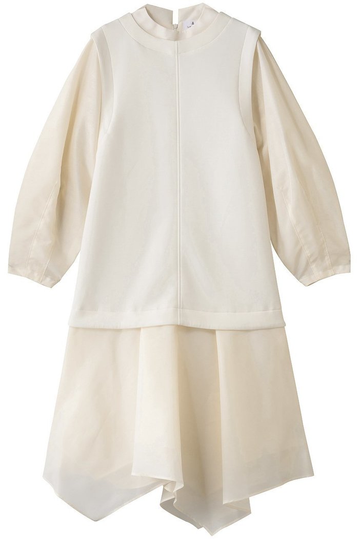 【ランバン オン ブルー/LANVIN en Bleu】のダンボールコンビワンピース インテリア・キッズ・メンズ・レディースファッション・服の通販 founy(ファニー) https://founy.com/ ファッション Fashion レディースファッション Fashion for Women ワンピース Dresses チュニック Tunic Tops & Dresses なめらか Smooth, Silky Texture オーガンジー Organza Fabric チュニック Tunic, Long Top フェミニン Feminine, Girly ミックス Mix, Mixed Style ロング Long, Long-Length エレガント 上品 Elegant |ID: prp329100004658512 ipo3291000000036047909