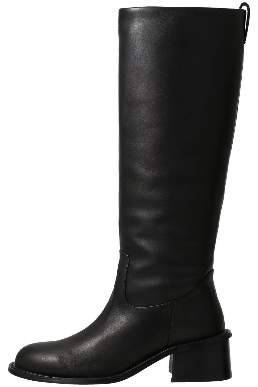 【ランバン オン ブルー/LANVIN en Bleu】のレザーロングブーツ インテリア・キッズ・メンズ・レディースファッション・服の通販 founy(ファニー) 　ファッション　Fashion　レディースファッション　Fashion for Women　なめらか　Smooth, Silky Texture　ストレート　Straight, Straight Cut　ビジネス 仕事 通勤　Business / Work / Commuting　ロング　Long, Long-Length　ブラック|ID: prp329100004658513 ipo3291000000036692379