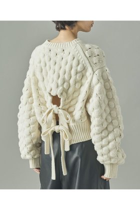 【カレンソロジー/Curensology】のポコポコバックリボンニットプルオーバー 人気、トレンドファッション・服の通販 founy(ファニー) ファッション Fashion レディースファッション Fashion for Women トップス・カットソー Cut & Sew Tops ニット Knit Tops & Sweaters カジュアルプルオーバー・ニットトップス Pullovers & Knit Tops / Casual Pullovers おすすめ Recommended / Our Picks インナー Innerwear カットソー Cut and Sewn Top リボン Ribbon, Bow 新作・新入荷 New Arrivals / New In |ID:prp329100004658515