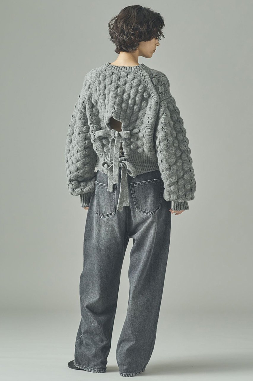 【カレンソロジー/Curensology】のポコポコバックリボンニットプルオーバー 人気、トレンドファッション・服の通販 founy(ファニー) 　ファッション　Fashion　レディースファッション　Fashion for Women　トップス・カットソー　Cut & Sew Tops　ニット　Knit Tops & Sweaters　カジュアルプルオーバー・ニットトップス　Pullovers & Knit Tops / Casual Pullovers　おすすめ　Recommended / Our Picks　インナー　Innerwear　カットソー　Cut and Sewn Top　リボン　Ribbon, Bow　新作・新入荷　New Arrivals / New In　other-8|ID: prp329100004658515 ipo3291000000033715604